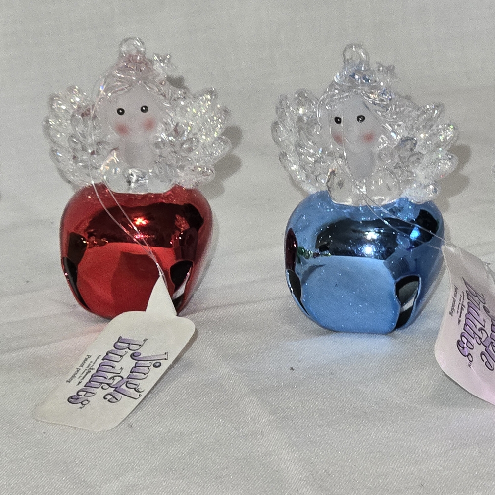 Jingle Buddies By Roaman's Vintage NWT Angel Bell Ornaments Lot Of 8